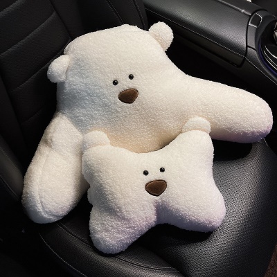 头枕1个+腰靠1个【白熊羊羔毛】