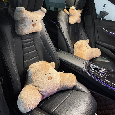 头枕2个+腰靠2个【棕熊】