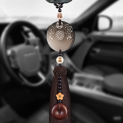 双貔貅护主-檀木平安扣