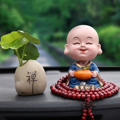 摇头小和尚-事事如意+荷叶禅罐